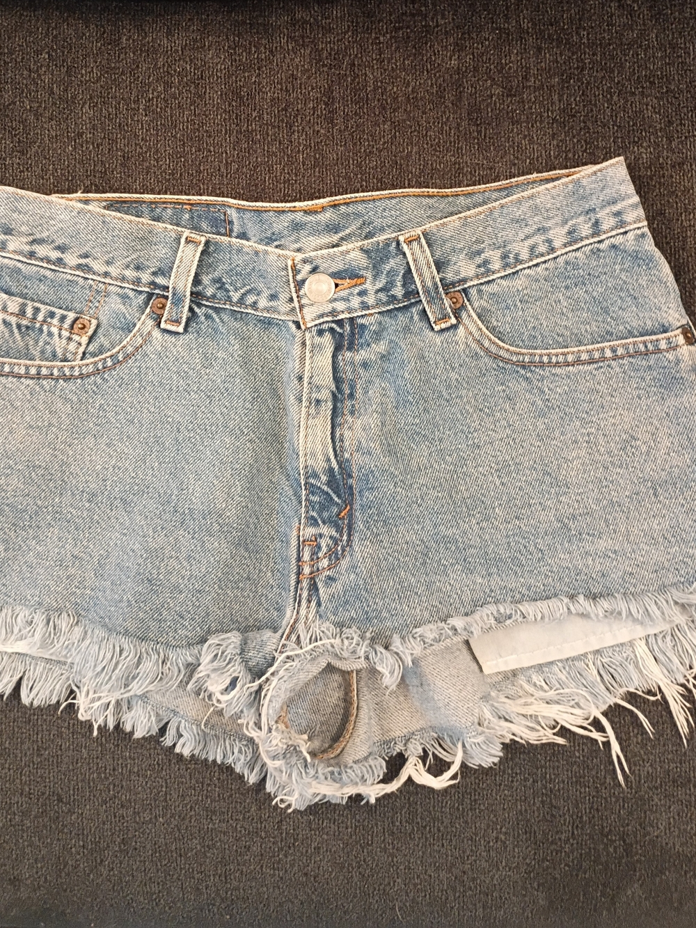 Levi's Light Blue Distressed Denim Cutoff Shorts Size 6